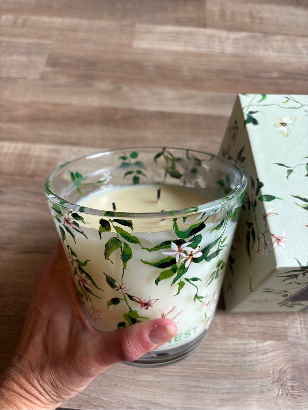 Nest Indian Jasmine Scented Candle - Cream & Green 21.1 oz Used - Picture 2 of 7